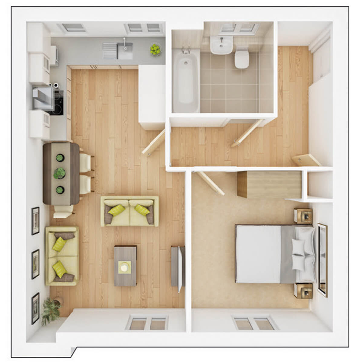 Floor plan of Plot 613 at Lyde Green