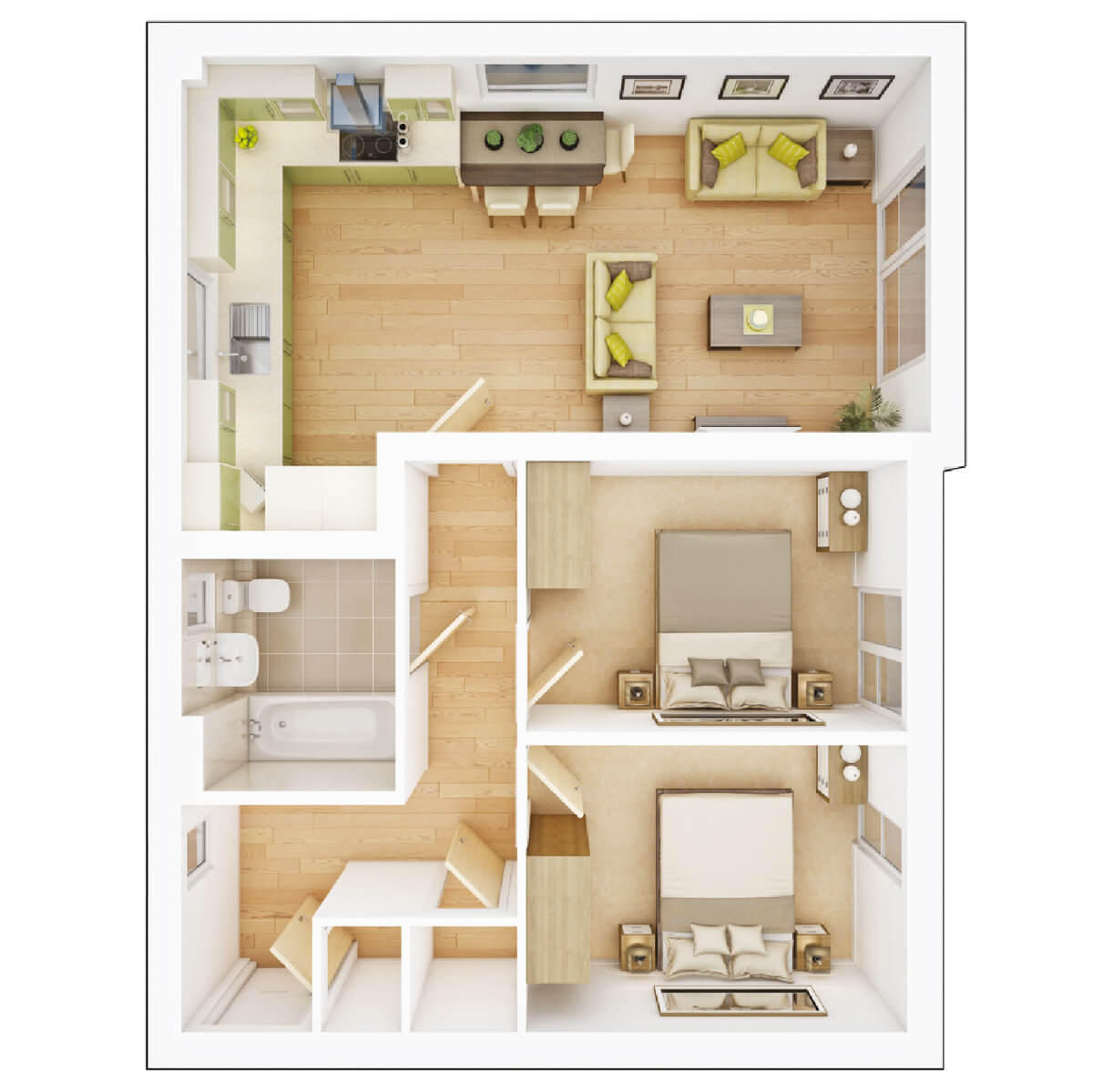 Floor plan of Plot 119, Worlebury House
