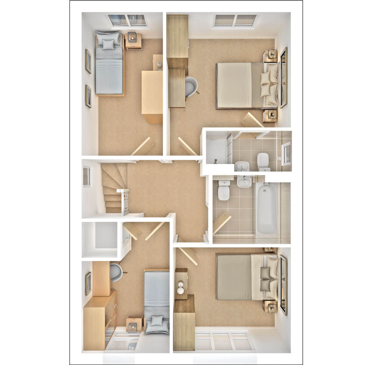 First floor plan of the Huxford