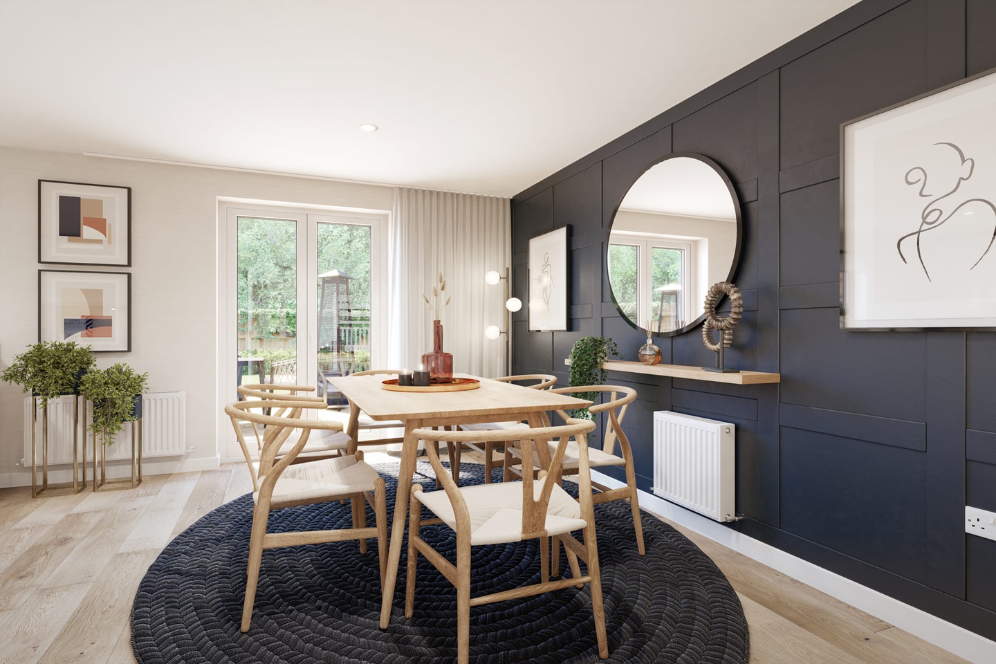 Dining area with table