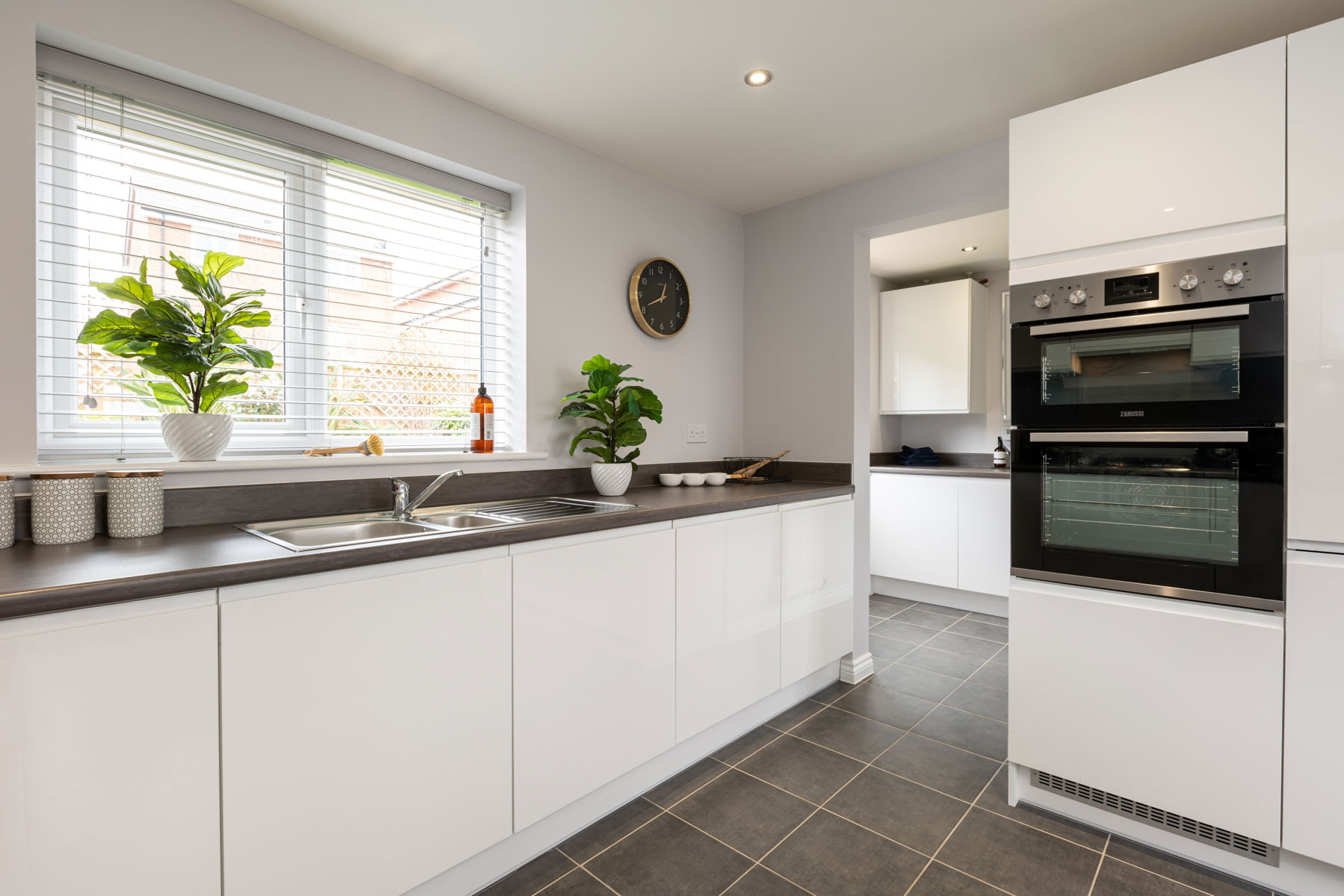 Kitchen with utility area