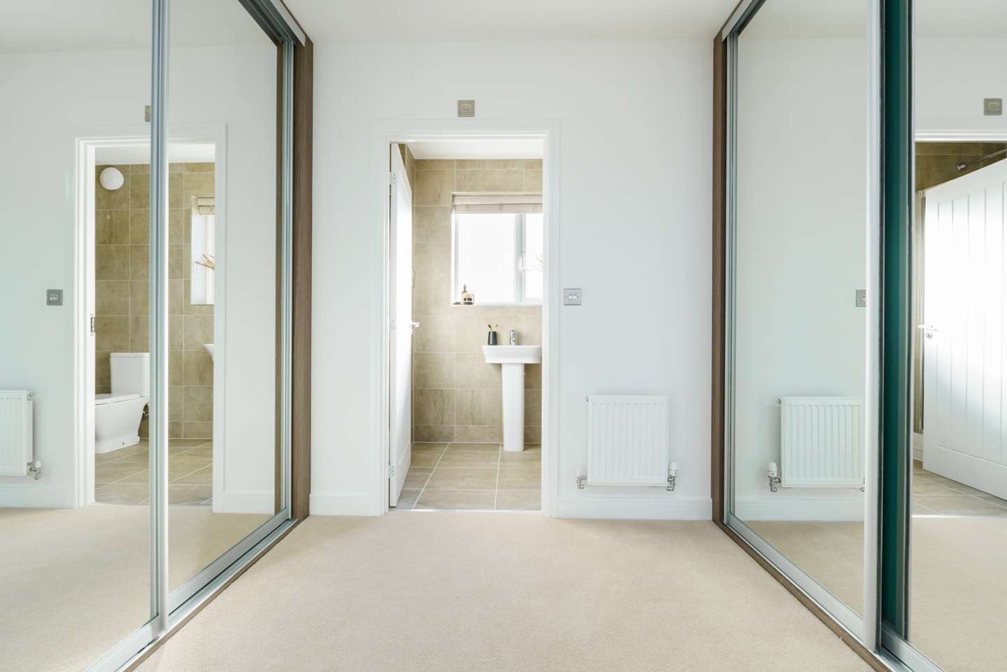 Dressing area with wardrobes