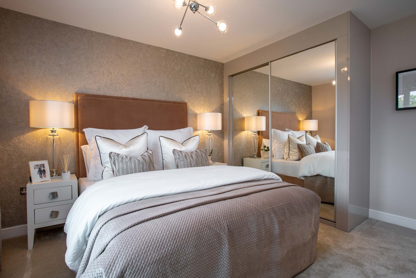 Bedroom 1 with wardrobes