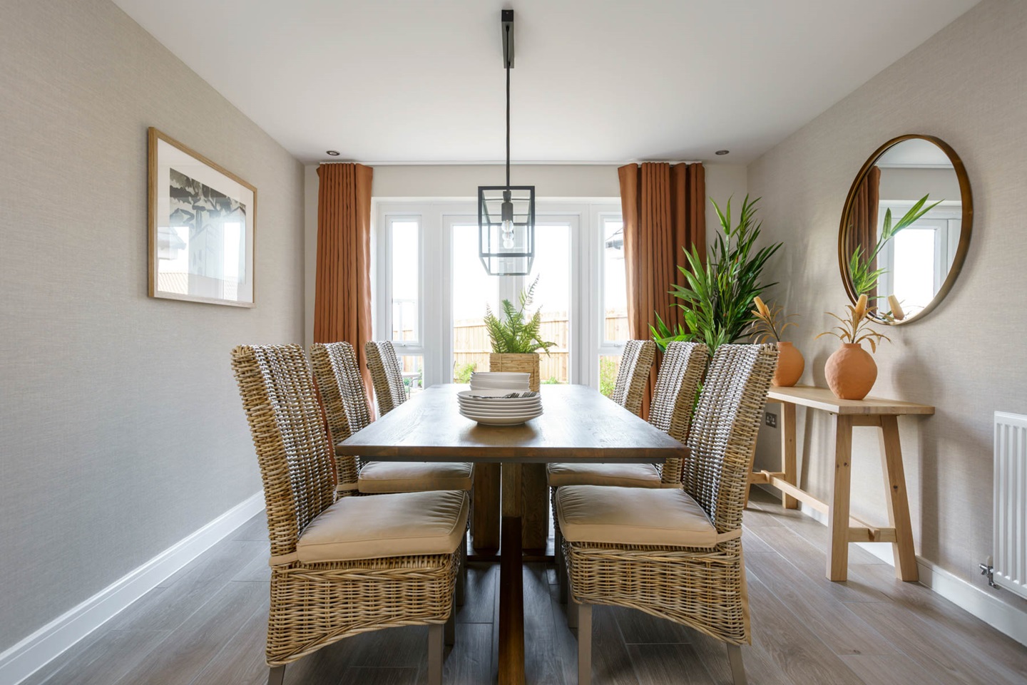Dining room with table