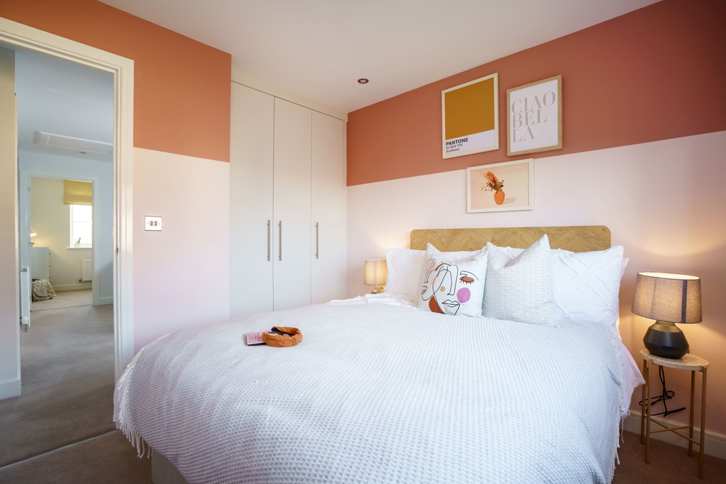 Bedroom with built in wardrobes