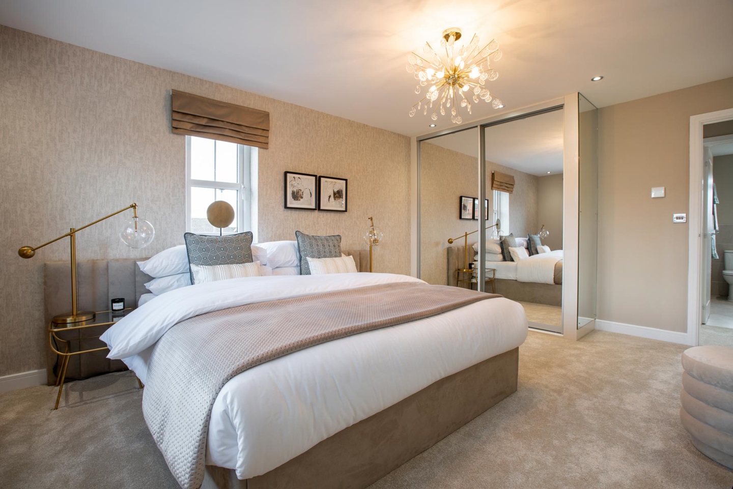 Bedroom 1 with sliding wardrobes