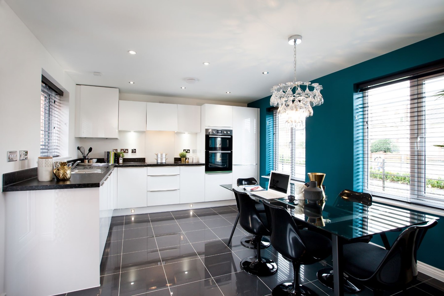 Kitchen with dining table