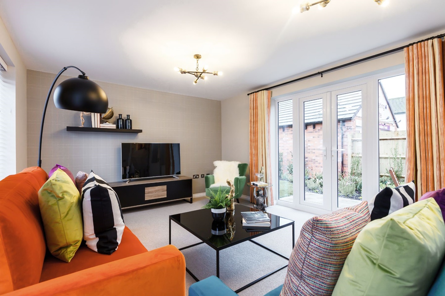 Lounge with French doors