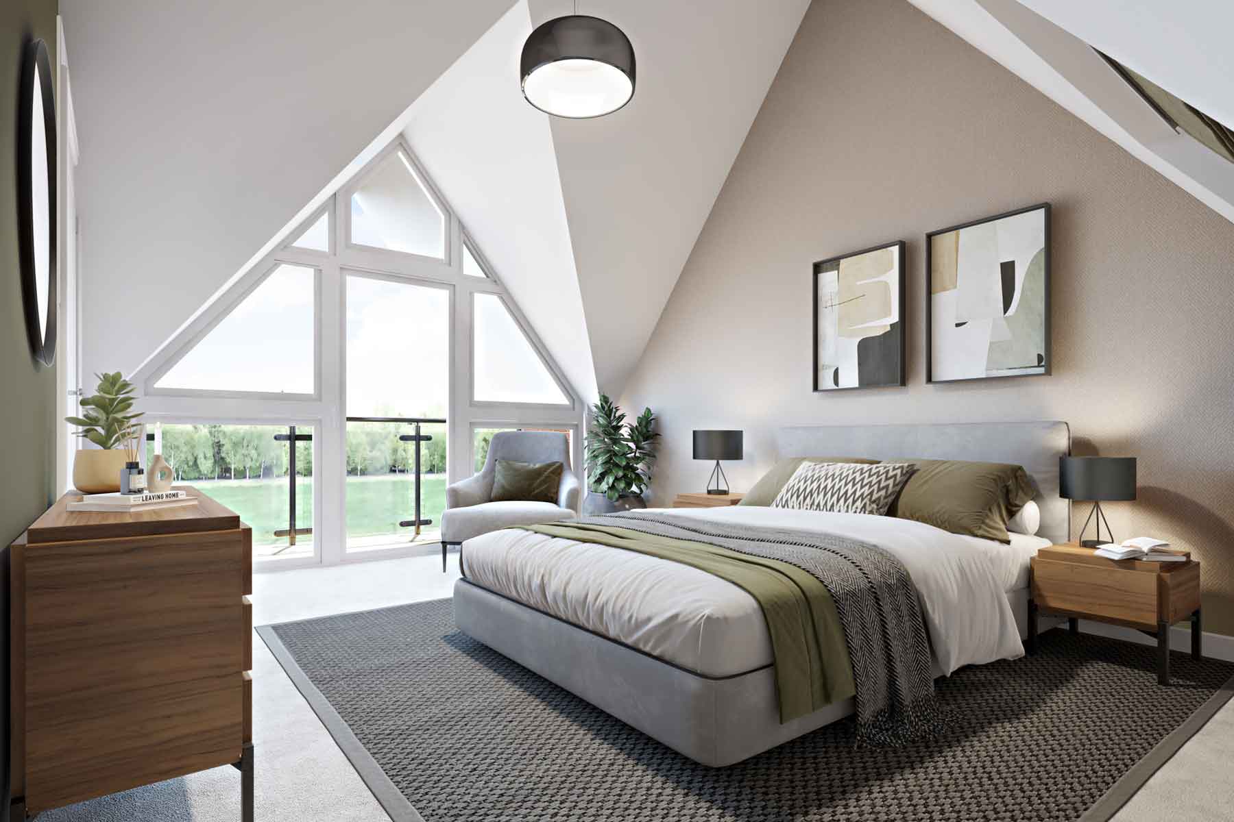 Bedroom 1 with balcony