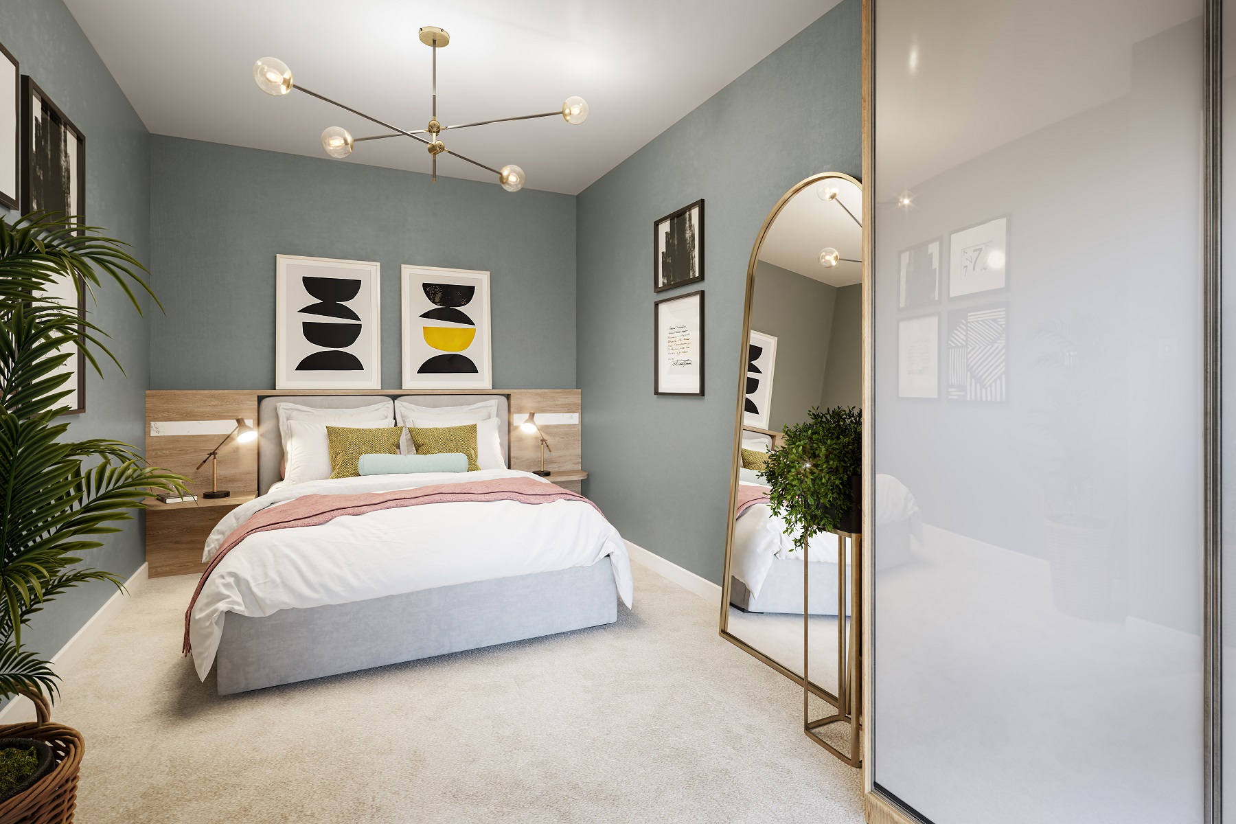 Modern bedroom *computer generated image is indicative only