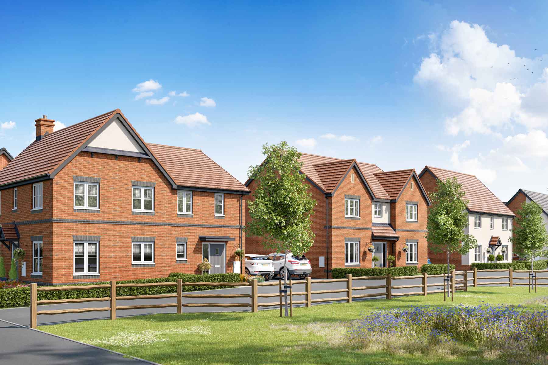 A variety of house types