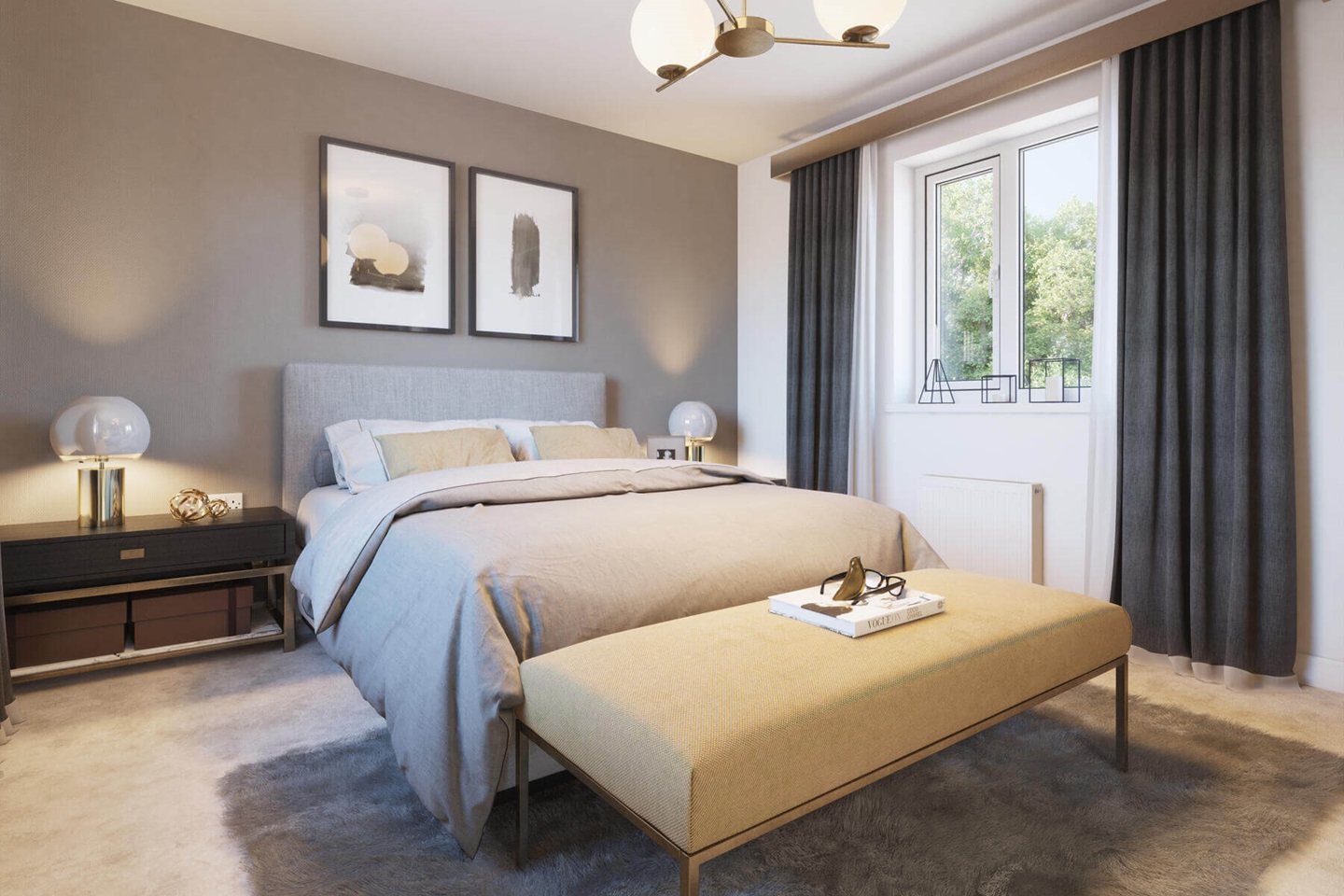 A main bedroom hosts an en-suite, creating a private space just for you