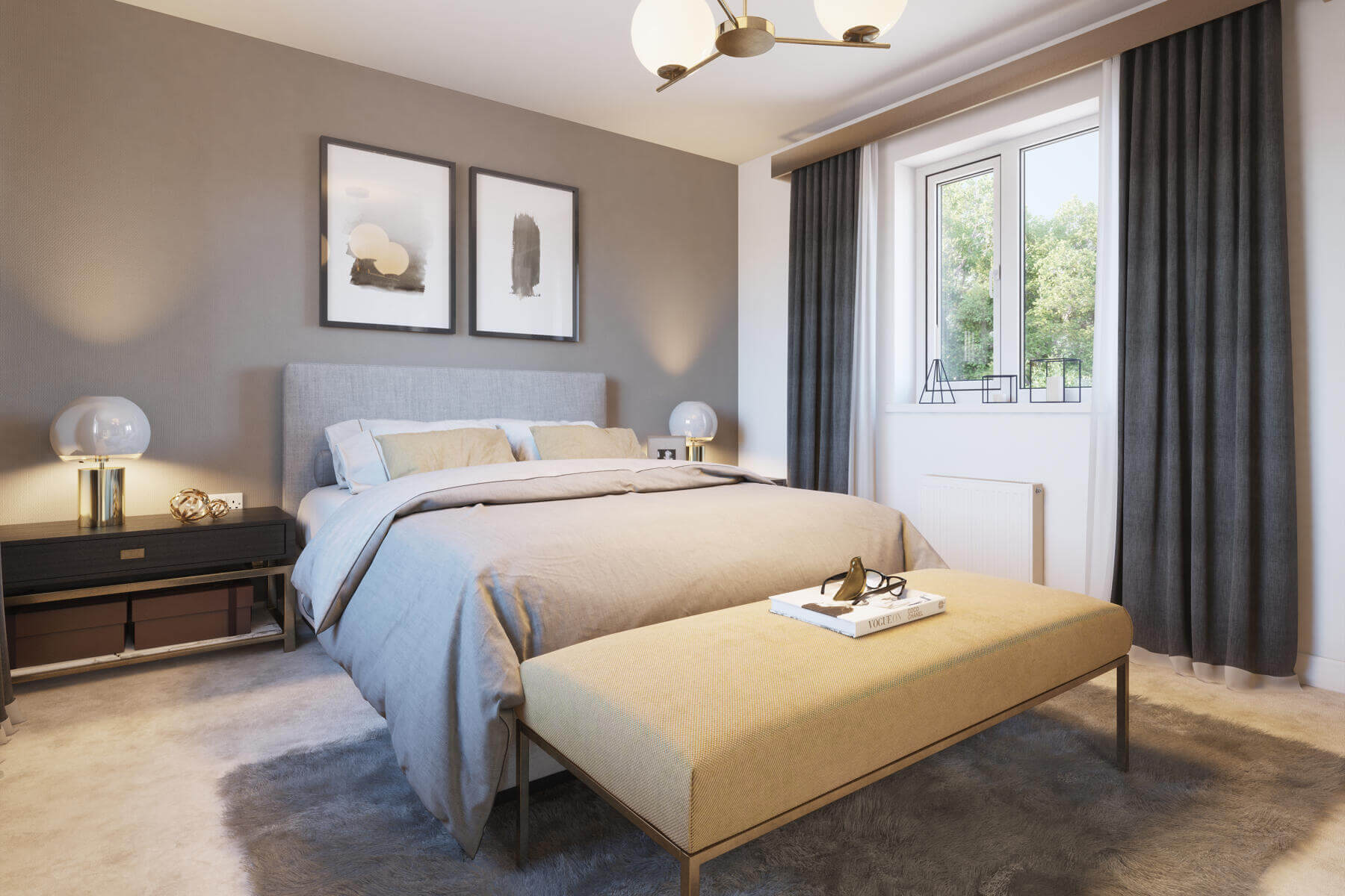 A main bedroom hosts an en-suite, creating a private space just for you