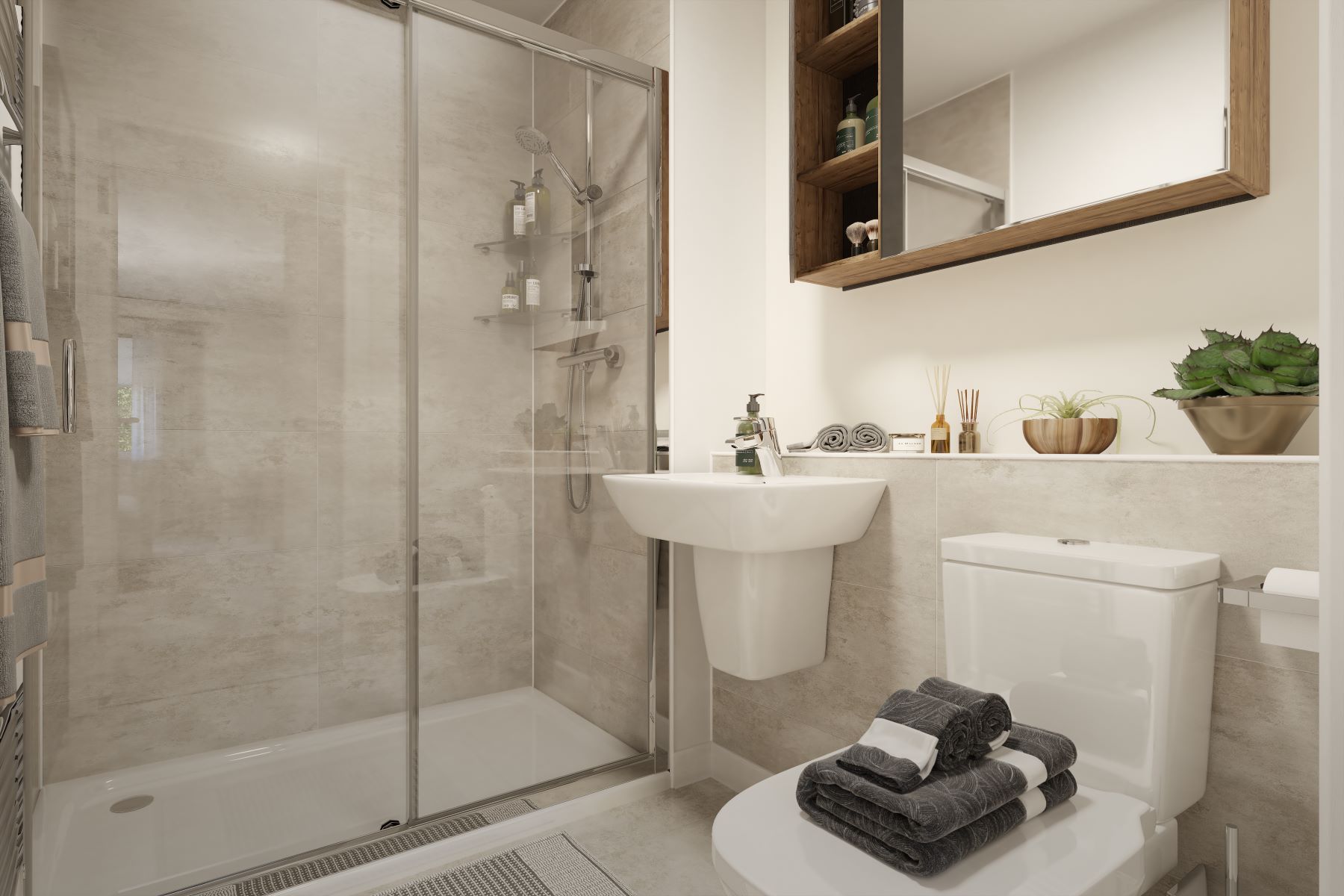 The Byrneham en suite shower room