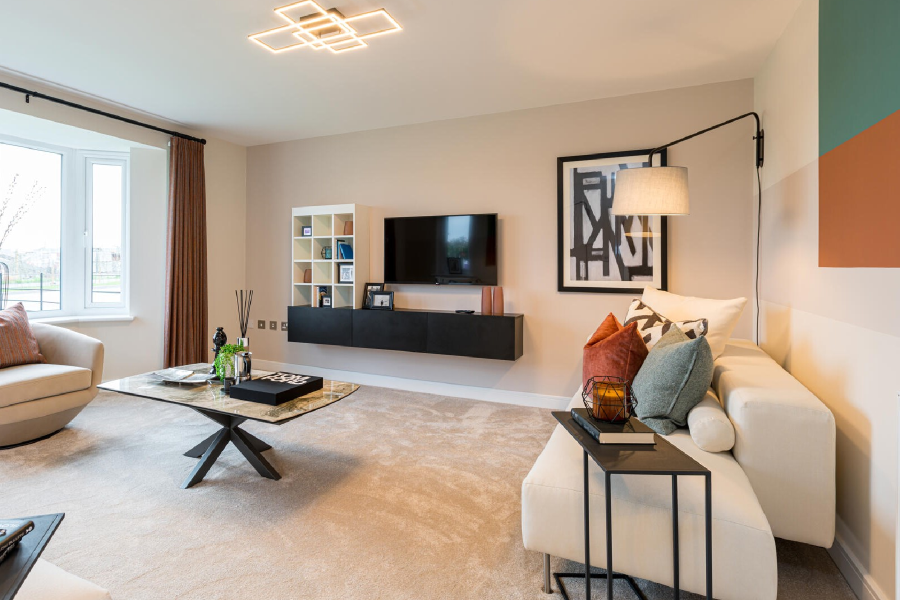 The Dunham living room