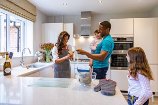 Family in home