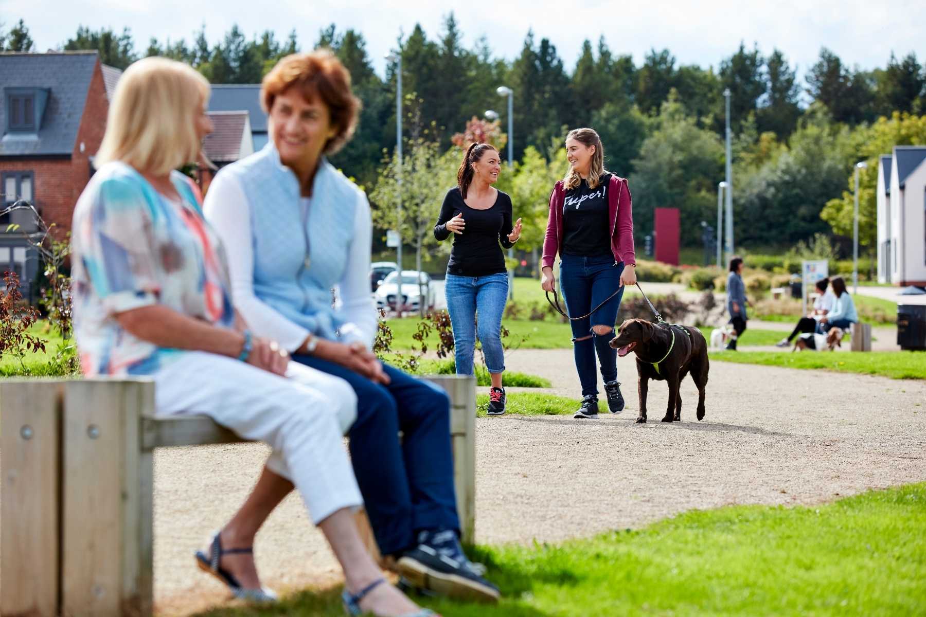 The community enjoying the development