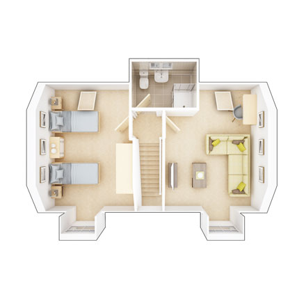 The Wilton Second Floor Plan