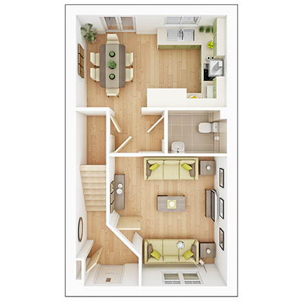 The Beauford ground floor plan