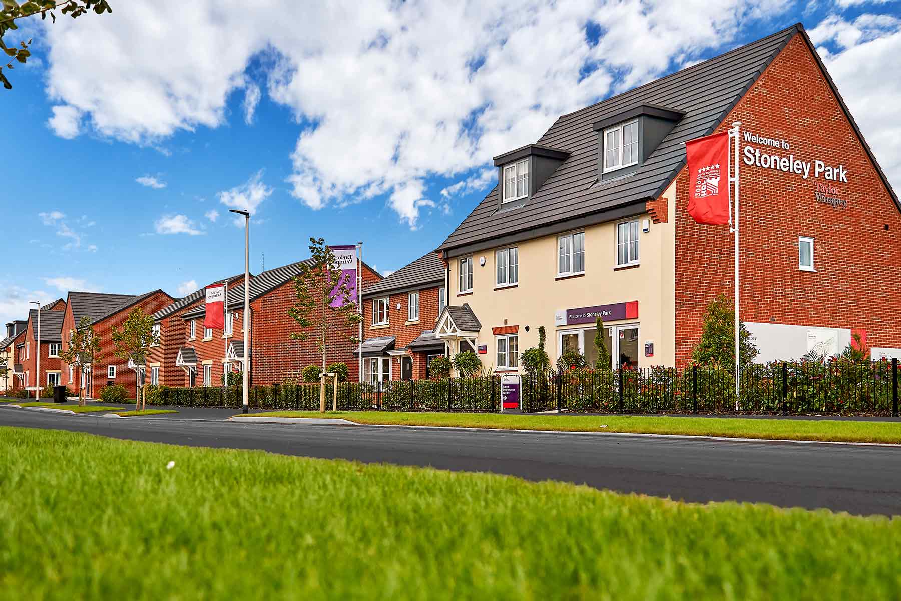 Stoneley Park Phase 2 show homes side view Sept 19