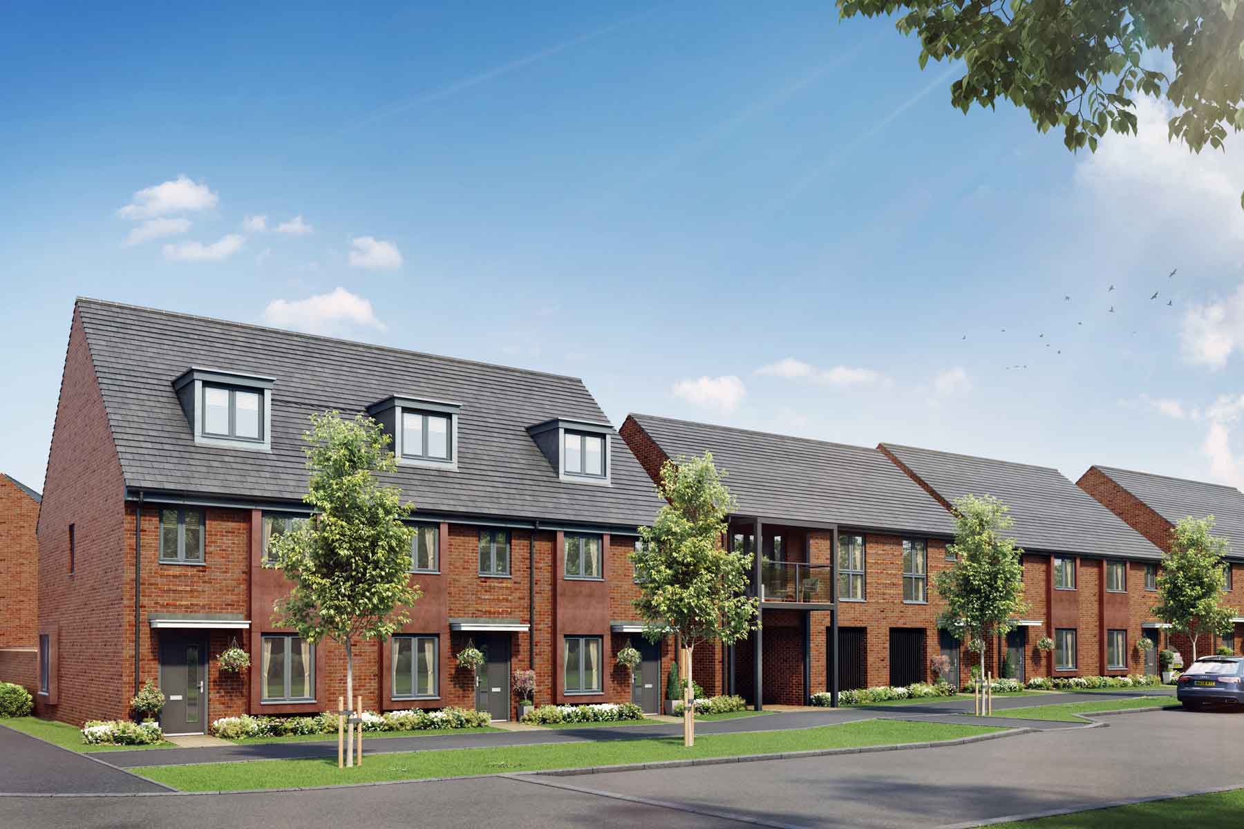 A development of 2, 3 & 4  bedroom homes