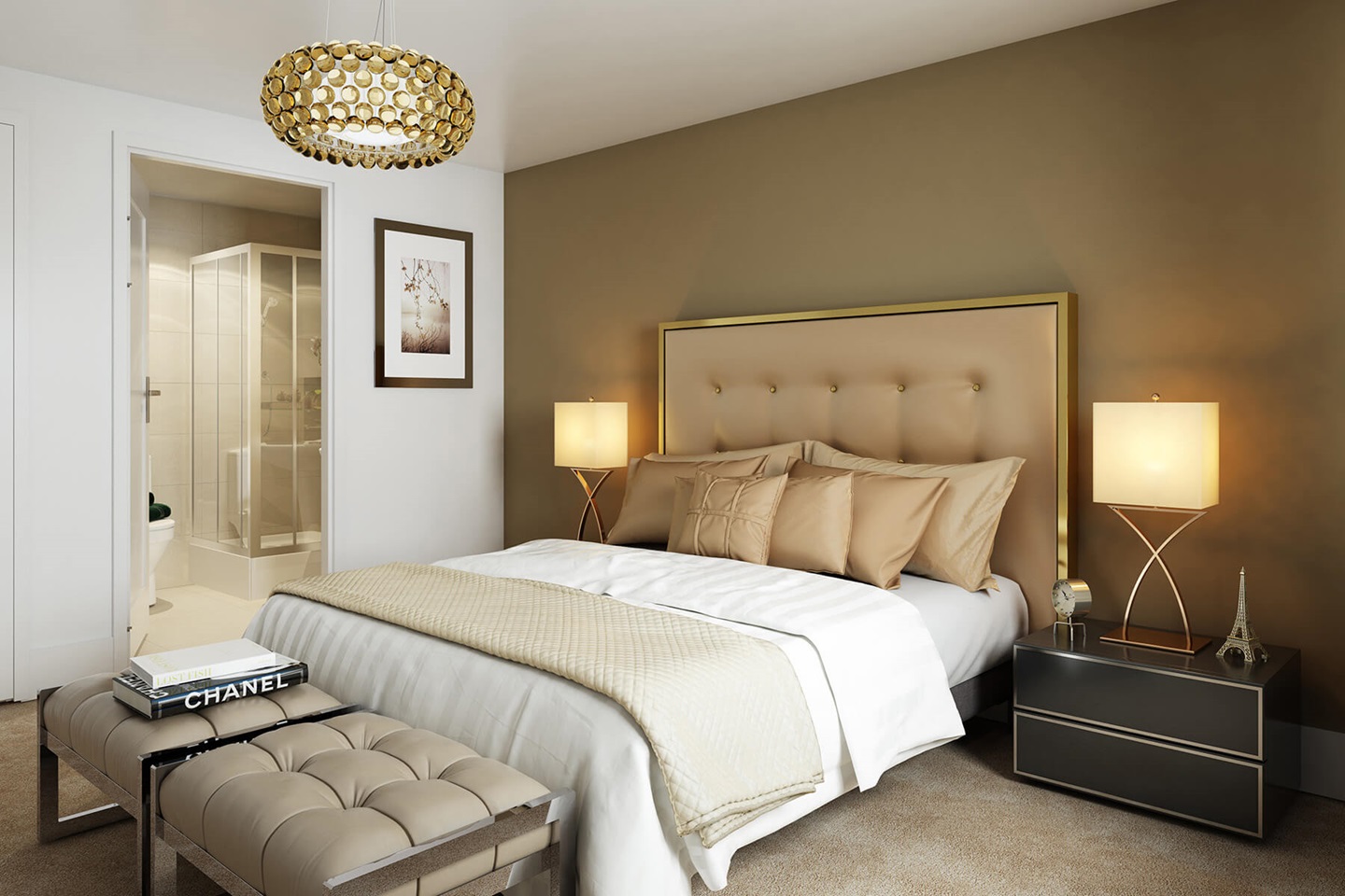 The main bedroom offers plenty of space to relax