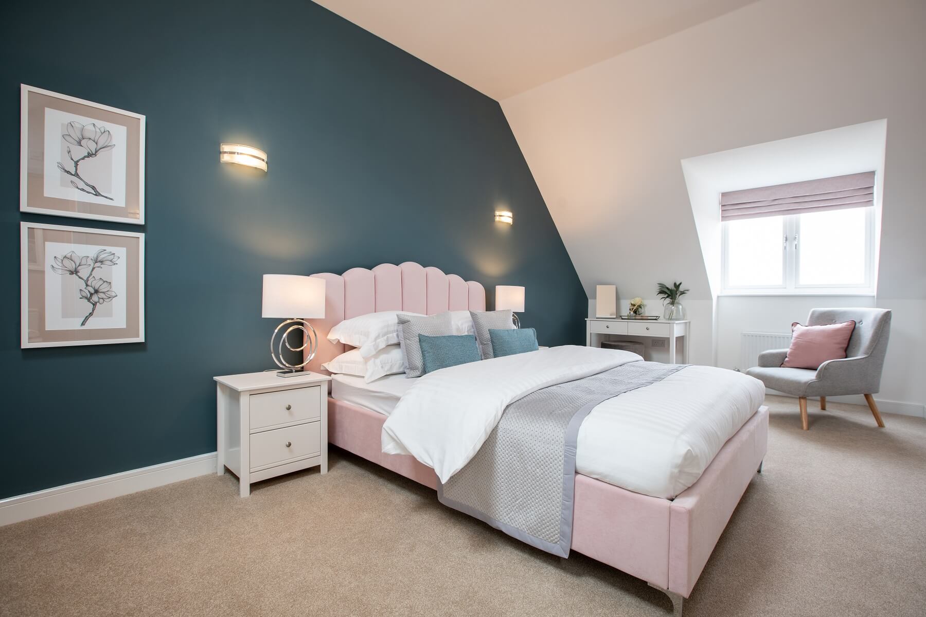 The main bedroom is spread across the second floor and offers plenty of space