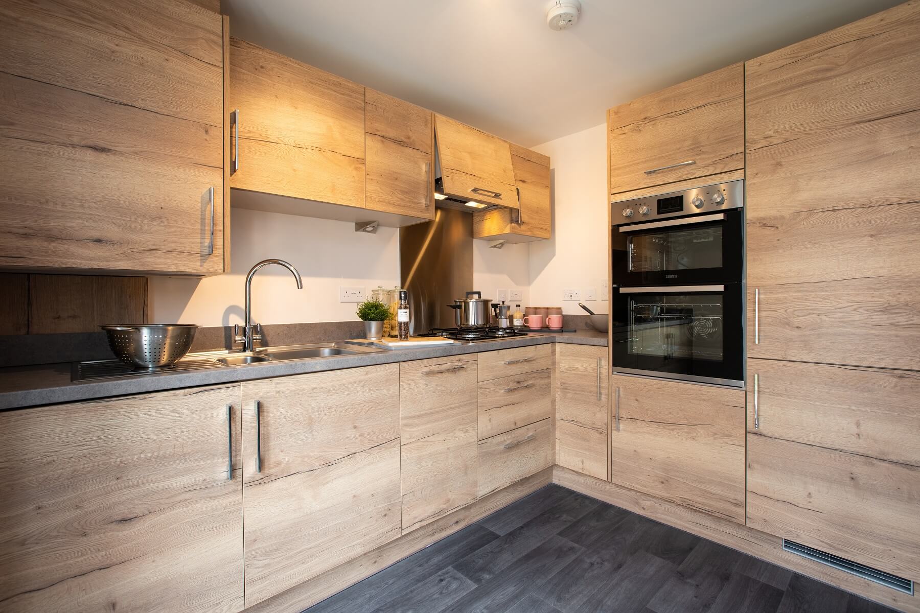 A modern easy to clean kitchen