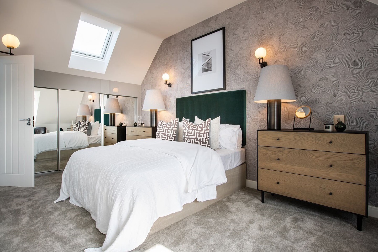 The main bedroom is spread across the second floor and offers plenty of space
