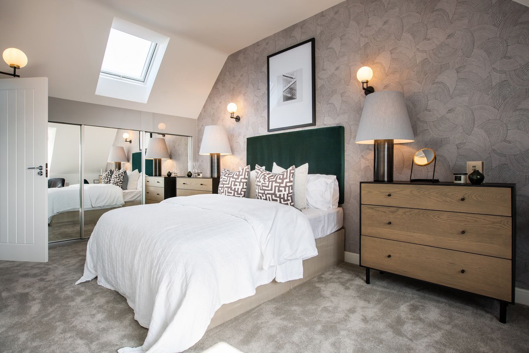 The main bedroom is spread across the second floor and offers plenty of space