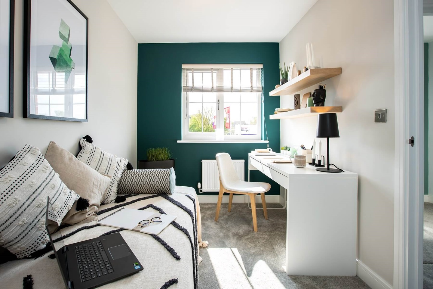 Bedroom 3 is well-suited to a child or even a home office