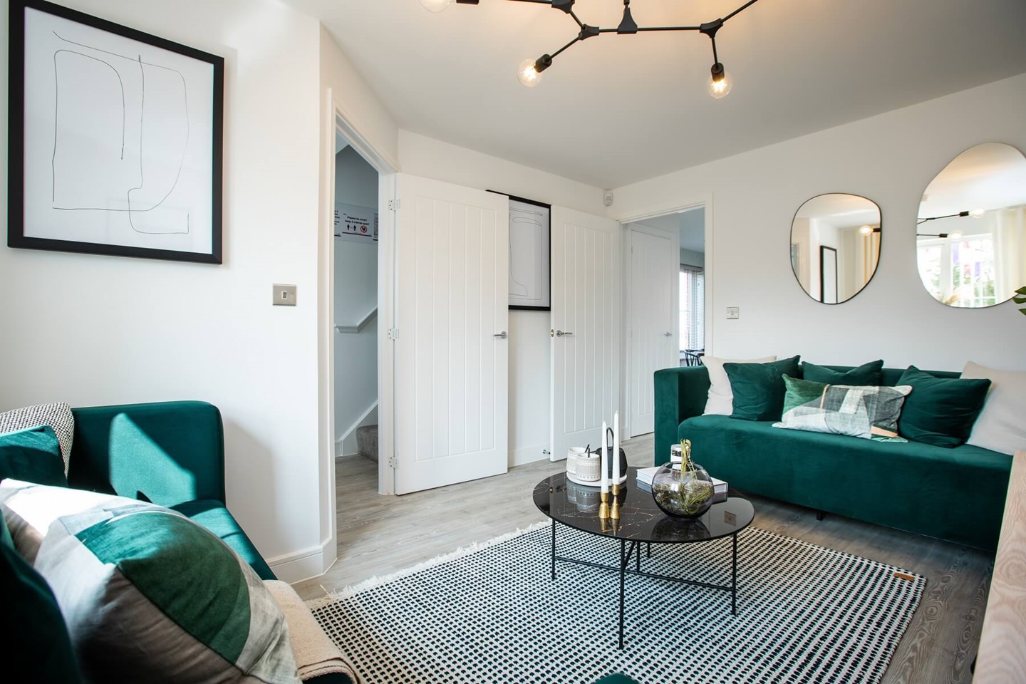 The cosy living room creates the perfect space to relax