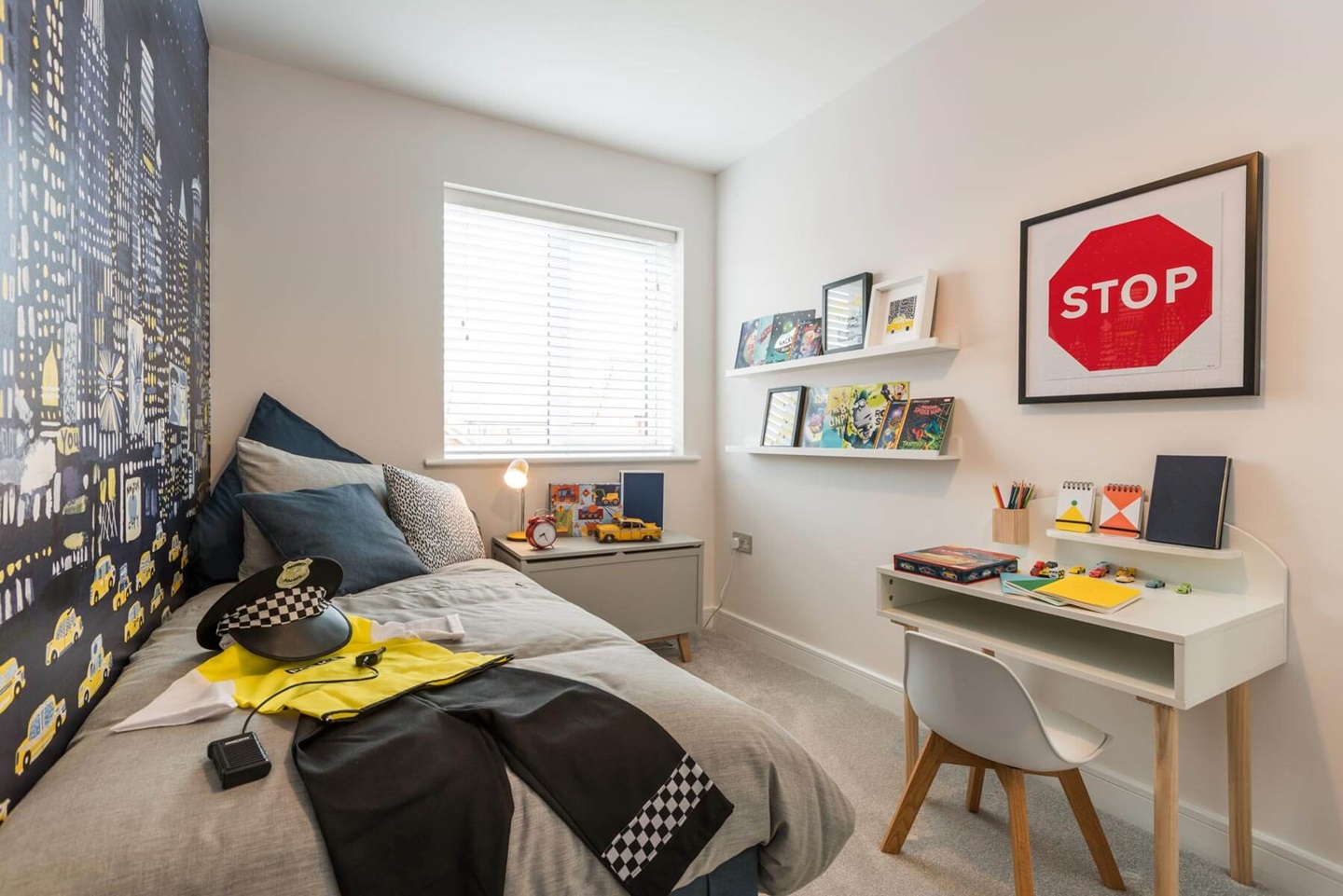 Bedroom 3 is well-suited to a child or even a home office