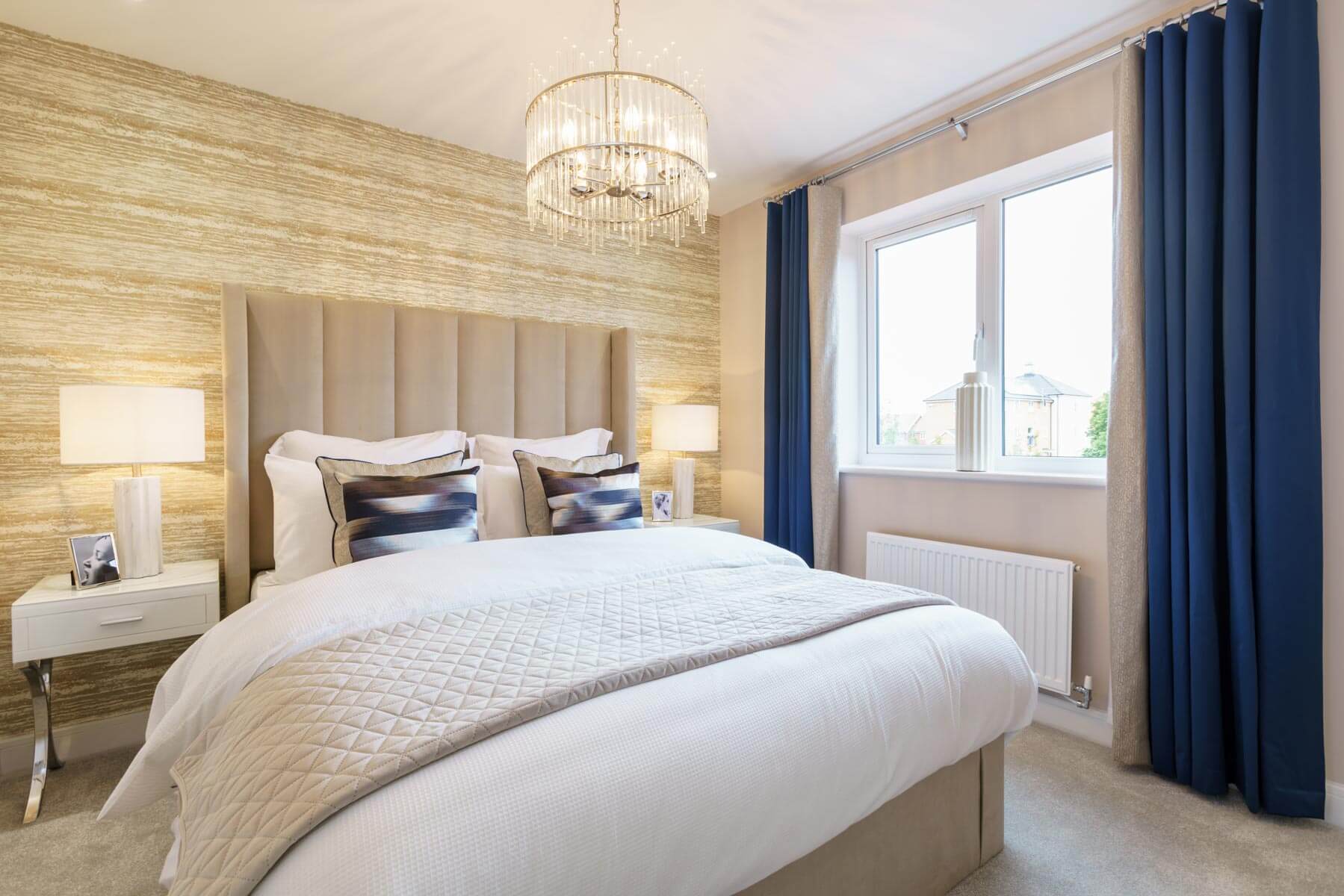 A spacious main bedroom to relax in