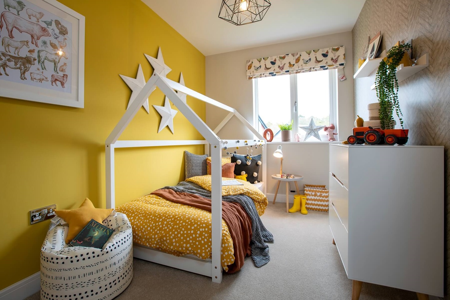Bedroom 3 is well-suited to a child or even a home office