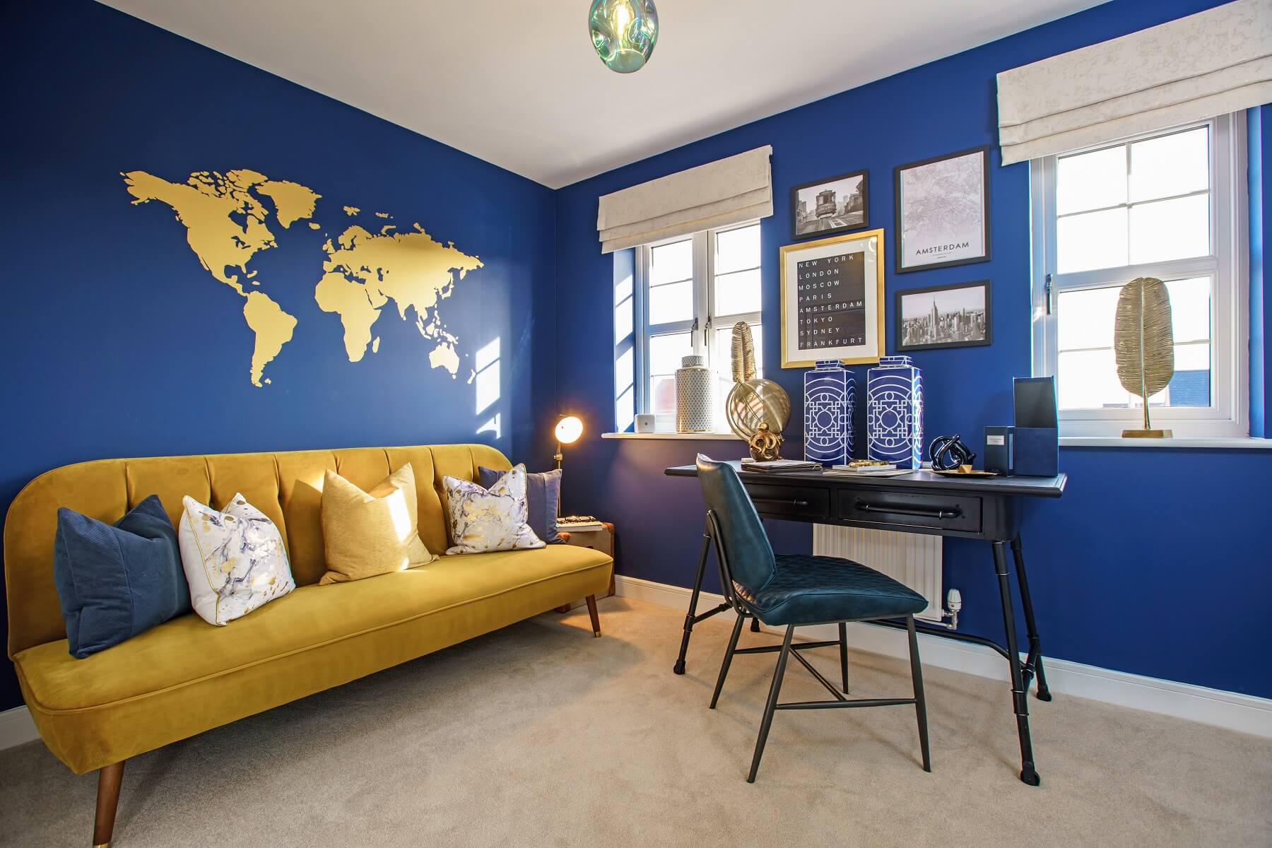 A good-sized second bedroom that could also be used as a study