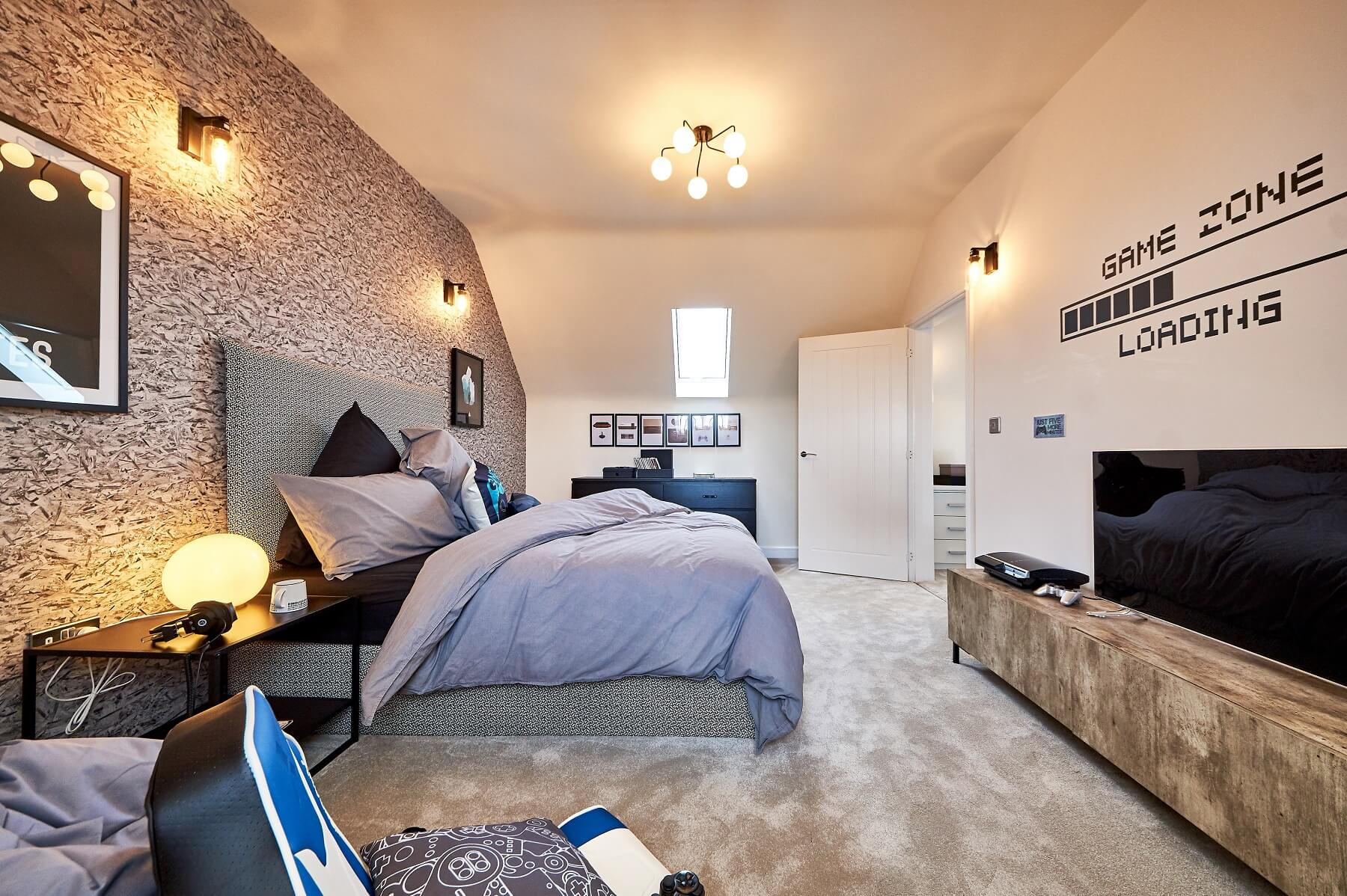 A spacious top floor bedroom, perfect for guests