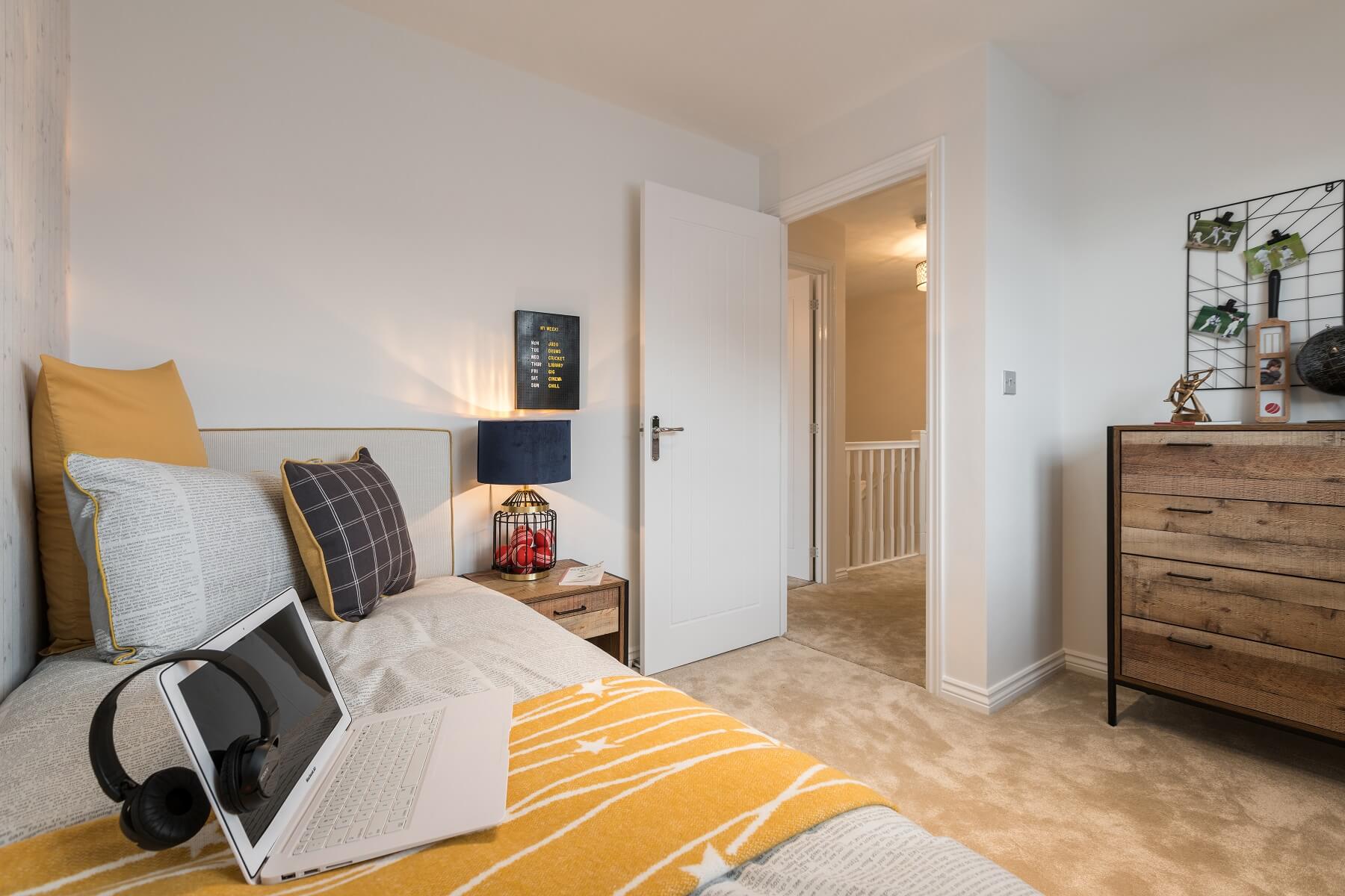 Bedroom 4 is well-suited to a child or home office