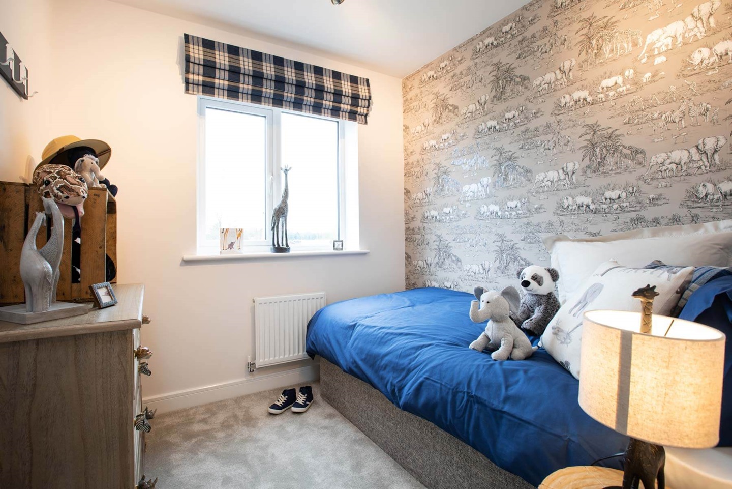 The forth bedroom is well-suited for a child or home office