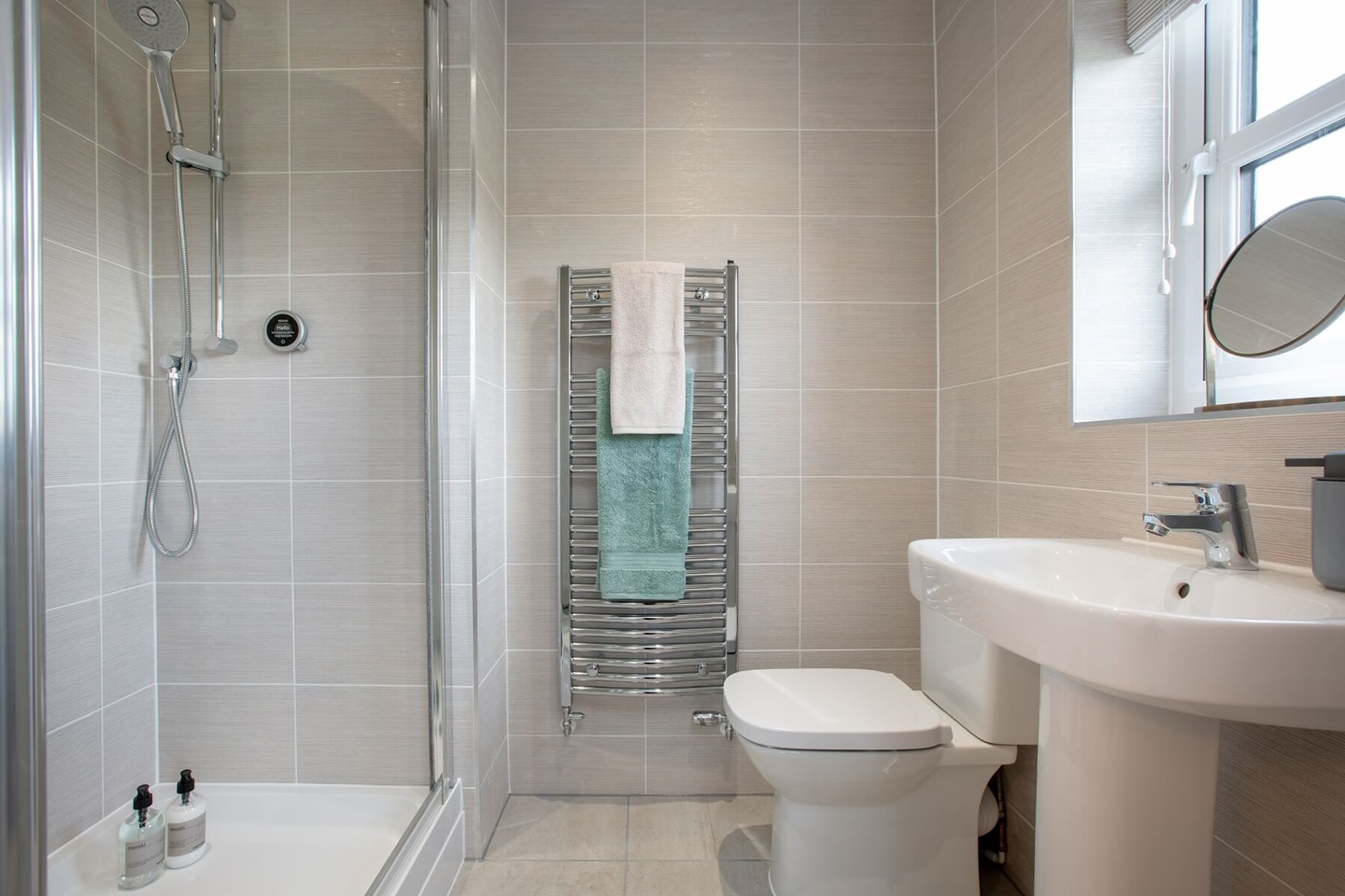The en suite provides added luxury to the main bedroom