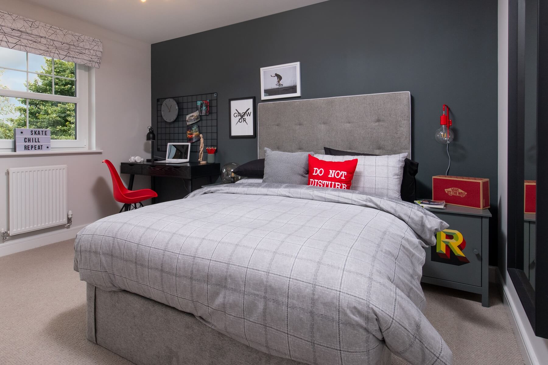 A spacious second double bedroom creating the perfect space to relax