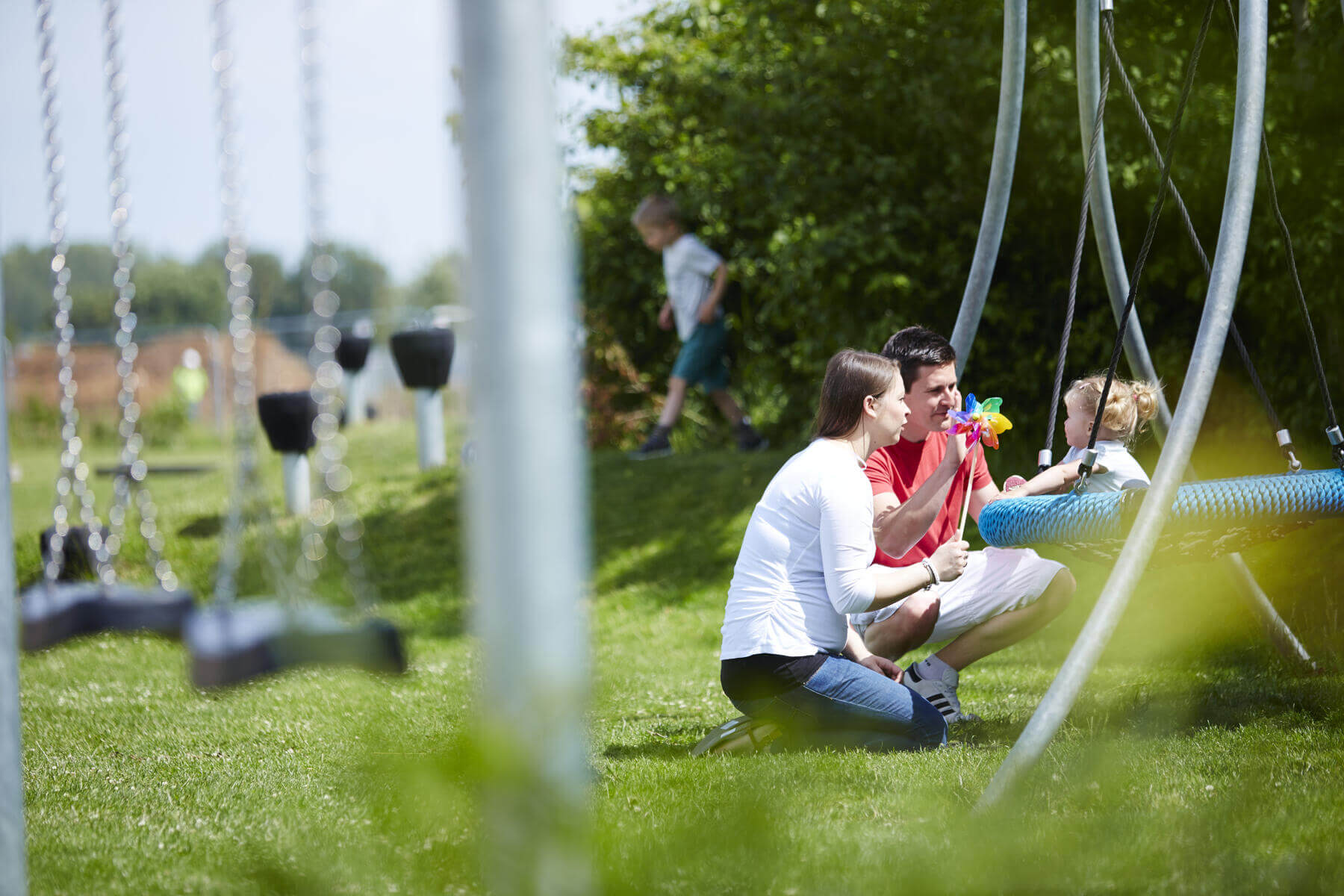 play area with family