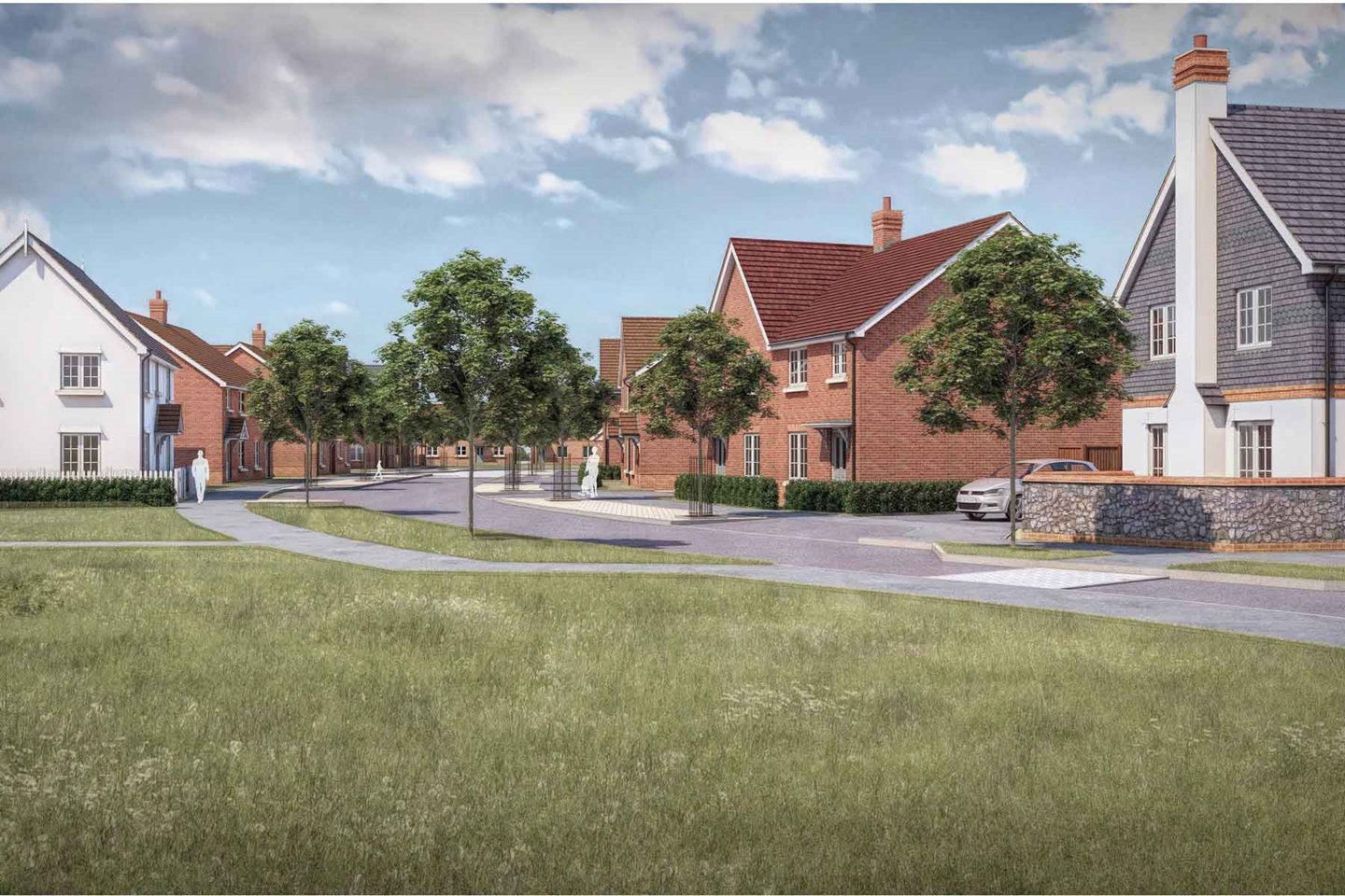 Artist's impression of a typical street scene