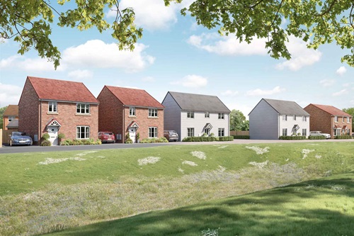 Artist's impression of a typical street scene