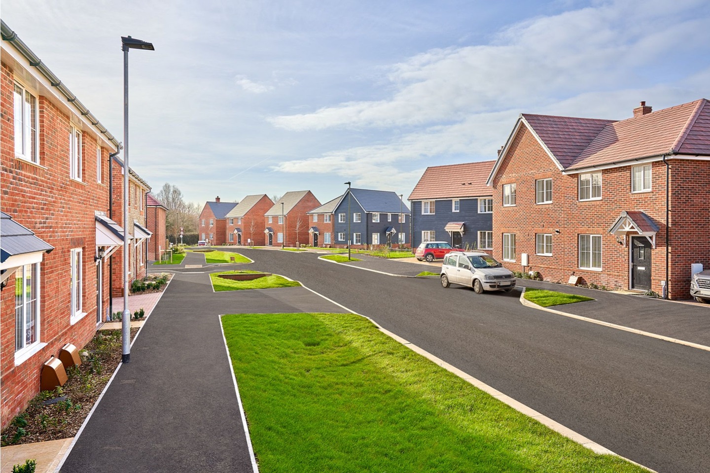 Actual street scene at Shopwyke Lakes