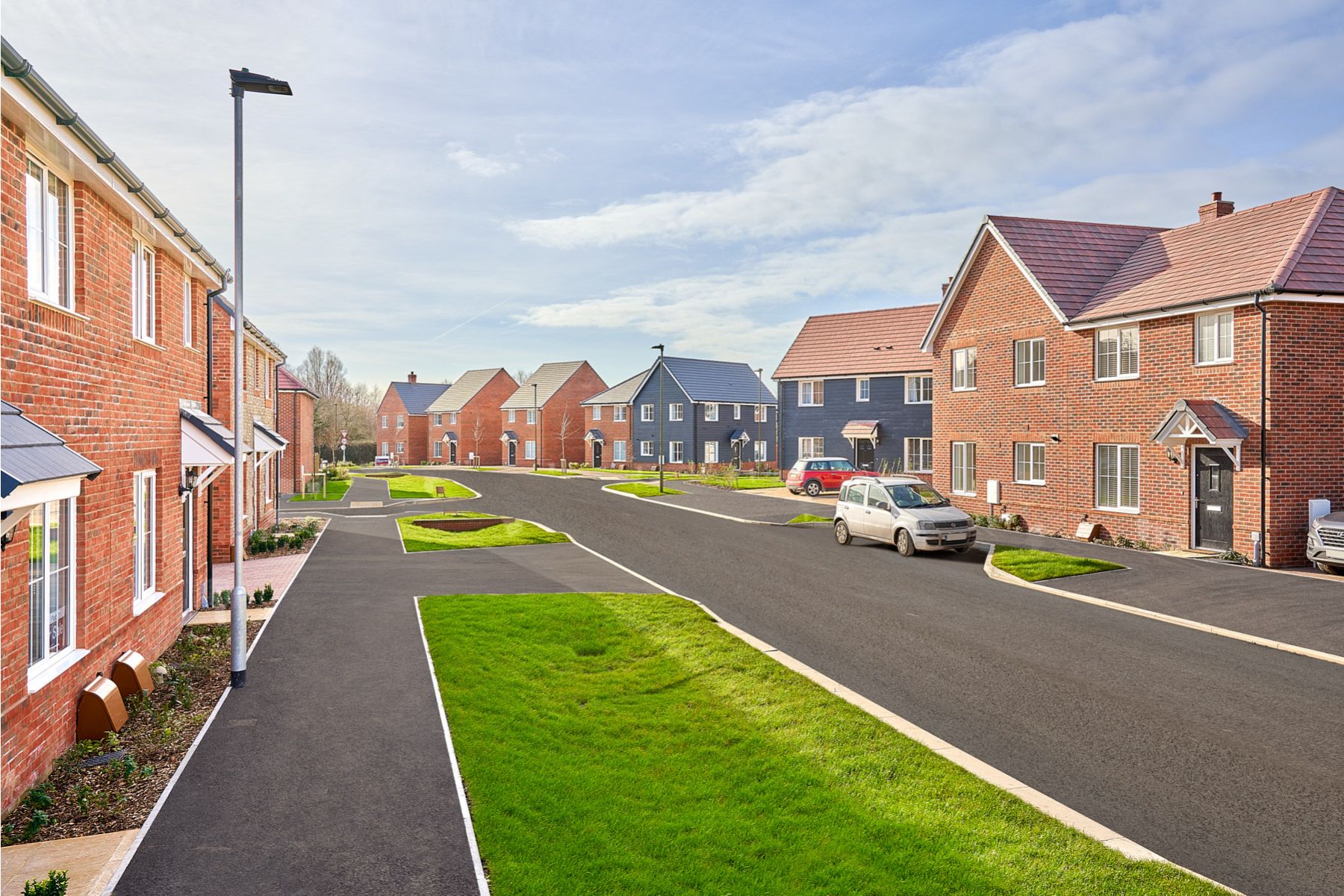 Actual street scene at Shopwyke Lakes