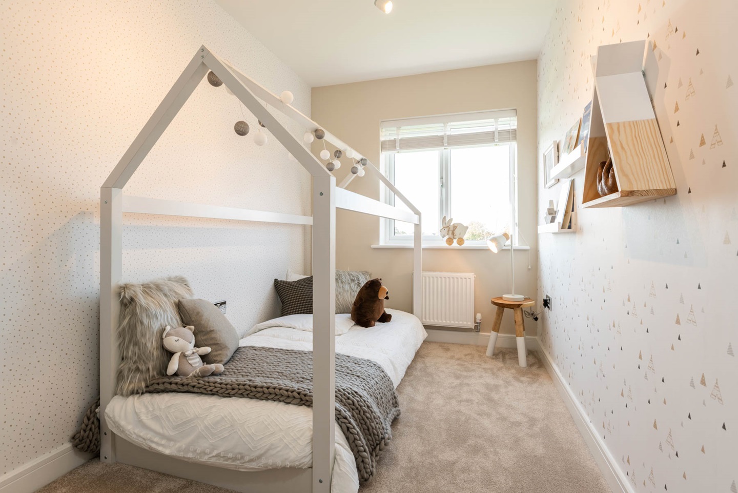 The third bedroom is perfect for children or for a home office