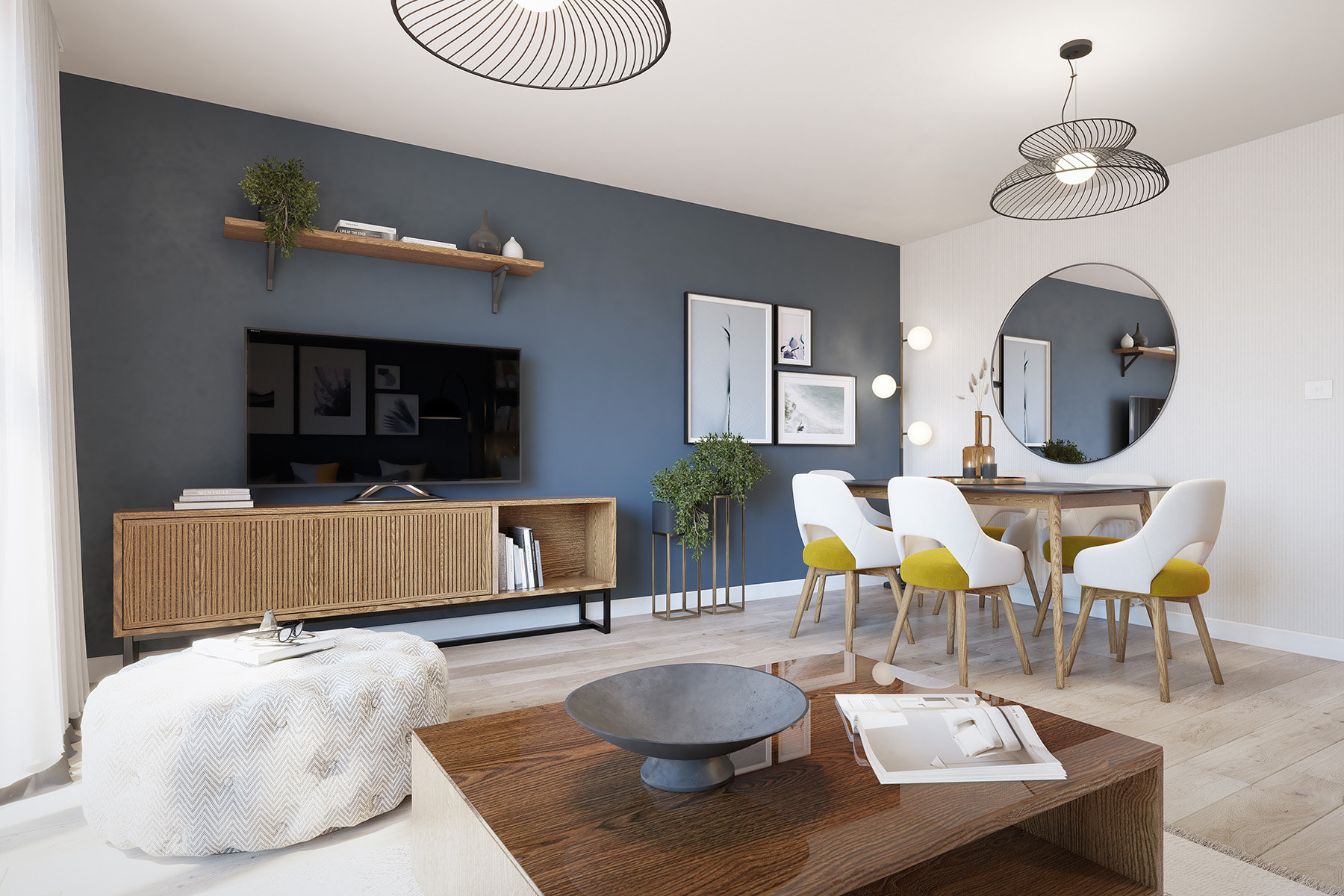 Living and dining room