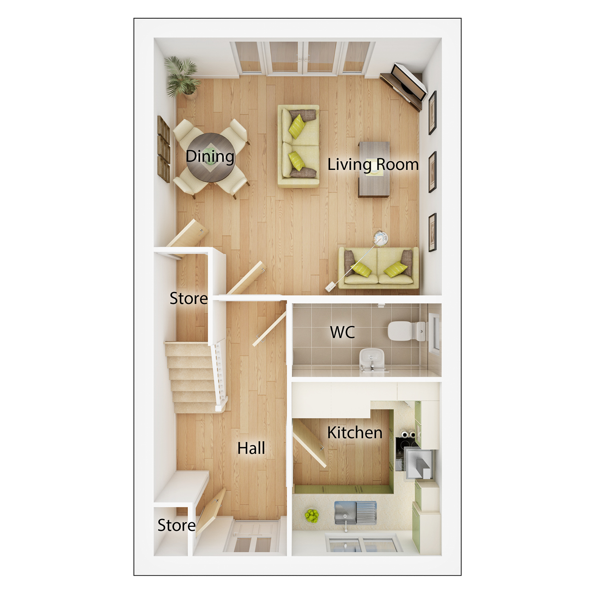 The Baxter ground floor floor plan