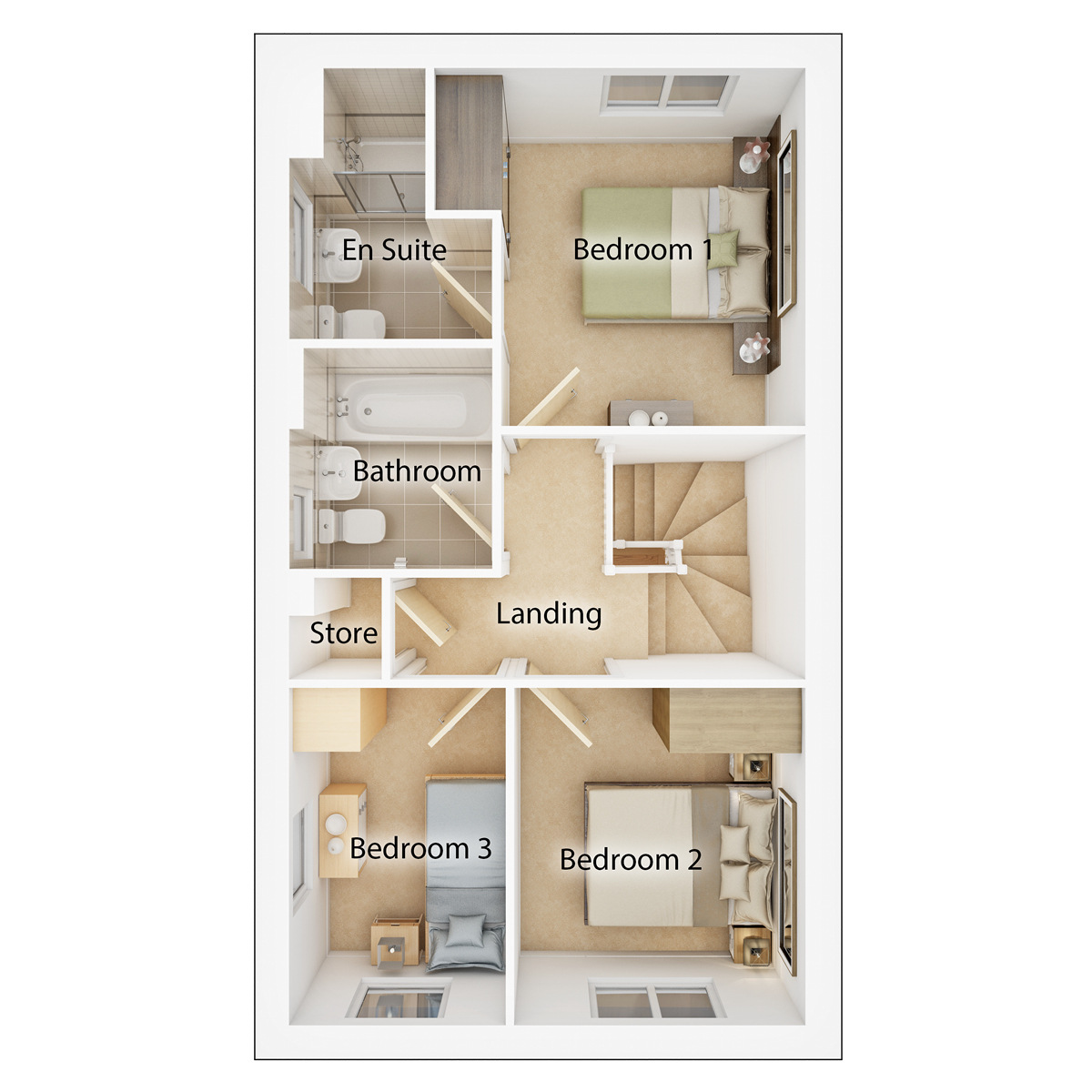 The Boswell first floor floor plan